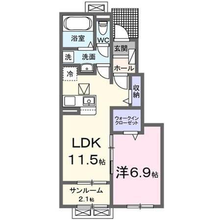 ヒカルサ富山水橋の物件間取画像